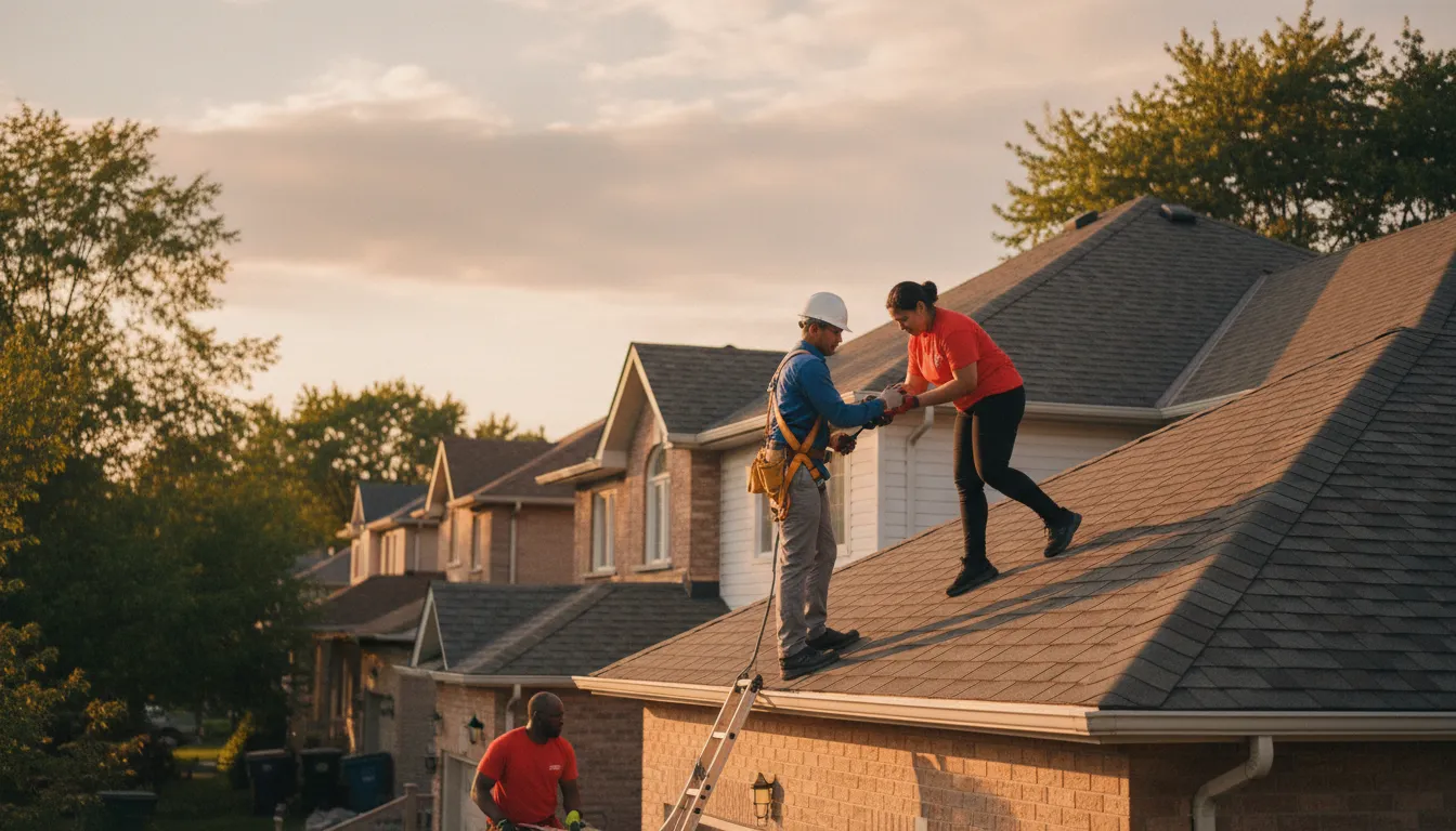 Aurora roofing, scoped in writing before we climb a ladder